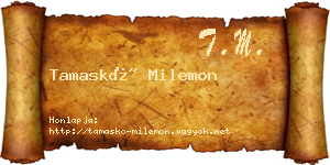 Tamaskó Milemon névjegykártya